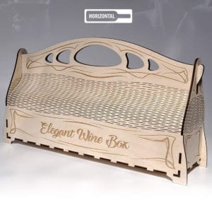 Boîte à vin Elegante en bois découpé et gravé au laser