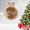 Ensemble laser découpé – Décorations en bois modernes et géométriques – Ornements uniques pour sapin de Noël