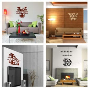 Décoration murale en bois personnalisée gravée au laser