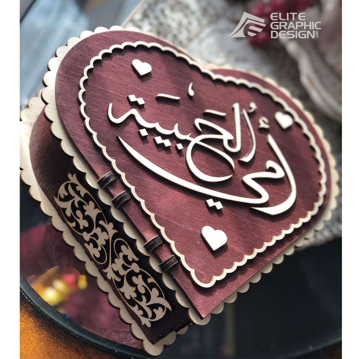 Wooden Heart Gift Box 3 Wood Laser Cut Personalized Box Gift Decoration Flower