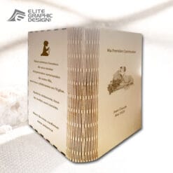Cadeau de communion personnalisé en bois découpé au laser, pour fille