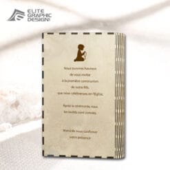 Boîte pour bible personnalisée de première communion 8 Cadeau de communion personnalisé en bois découpé au laser, pour fille