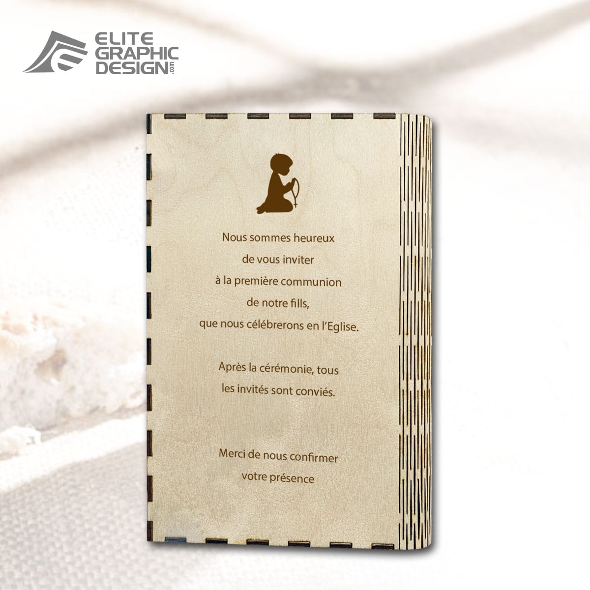 Boîte pour bible personnalisée de première communion 5 Cadeau de communion personnalisé en bois découpé au laser, pour fille