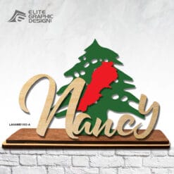 Wood Laser Cut Personalized Name Gift Decoration Cedar