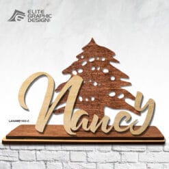 Wood Laser Cut Personalized Name Gift Decoration Cedar