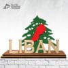 Décoration personnalisée en bois découpé au laser – cadeau du Liban