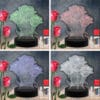 Lampe LED 3D Fleurs Personnalisées 2 Flower Led-Acrylic-Light Lamp Color Laser Cut