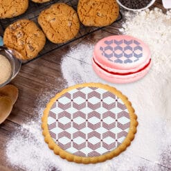 Stencil PETG Design Cookies Pastry Sweet Sugar Geometric form Dot Love