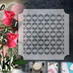 Stencil PETG Design Cookies Pastry Sweet Sugar Geometric form Dot Love