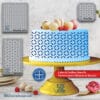 Cake Stencil for Pastry Decoration – PETG Food-Grade Kitchen Template, Made in Quebec