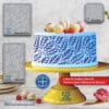 Pochoirs à Gâteau - Fleuilles dans le vent 1 Cake Stencil for Pastry Decoration – PETG Food-Grade Kitchen Template, Made in Quebec