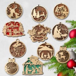 Wooden Christmas Tree Decor