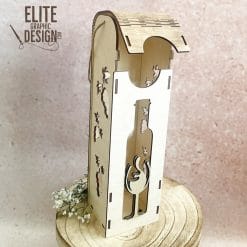 Personalized Elegant Wine Box Gift 11 Wood Laser Cut and engraving Wine Box Gift 1 Bottle Montreal