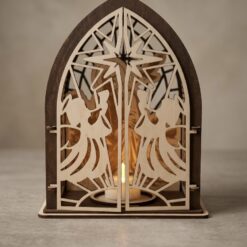 Saint Elie Wooden Candle Holder