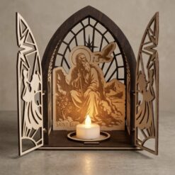 Saint Elie Wooden Candle Holder